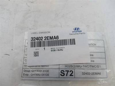 Hyundai 32402 2EMA6, etiqueta - emissão  - Imagem 1 de 2