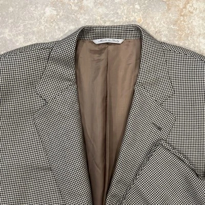 Blazer Canali Proposta Para Hombre 52R Beige 2 Botones Pata de Gallo Lana Seda Abrigo Italia Foto 1 de 4