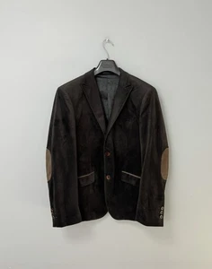 Vintage Men's Brioni Playsuit Jacket Blazer Brown Made In Italy Size L - Picture 1 of 15