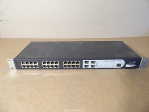 3Com Baseline Switch 2924-SFP Plus 3CBLSG24 24-Port Ethernet Switch + RACK EARS - Afbeelding 1 van 9