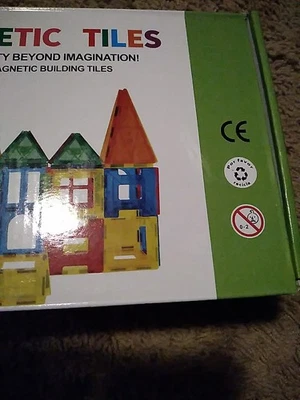 Juego de azulejos magnéticos 60 piezas, bloques de construcción magnéticos 3D para educación Foto 1 de 4