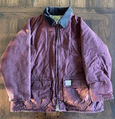 Chaqueta de Trabajo Paredes Exterior Para Hombre Grande 14-16 Roja Acolchada Lona De Colección EE. UU. Foto 1 de 4