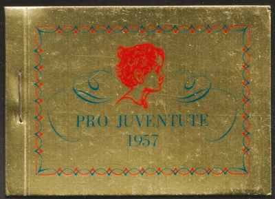 Suiza 1957 Semipostal Completo Genuino Folleto Sonido Limpio Fresco ¡Escaso! Foto 1 de 2