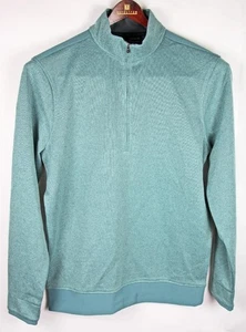 Under Armour Mens M 1/4 Zip Pullover Long Sleeve Sweatshirt Sweater Golf Green - Picture 1 of 7