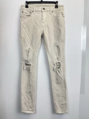 Pantalones de mezclilla American Eagle para hombre 30X33 Airflex + atléticos ajustados beige desgastados Foto 1 de 4