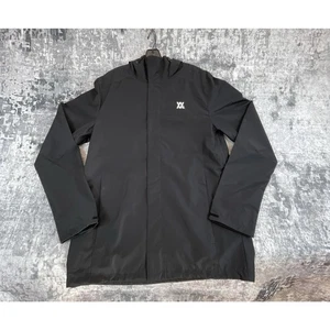 Dixxon Black Large Tall Windbreaker Tech Jacket Waterproof Streetwear Shell - Picture 1 of 8