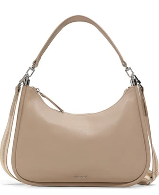 Ted Baker - Neve - Cuero Guijarro - Bandolera Convertible - Taupe - Nuevo con Etiquetas - $275 Foto 1 de 4