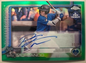 PJ Morlando 2025 Topps Chrome Pro Debut On Card Autograph Green /99 Auto PDC-163 - Picture 1 of 2