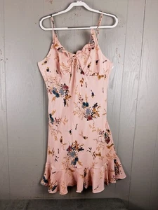 Vintage 90s Y2K Mile Gabrielle Dress 16 Pink Short Ruffle Fairy Babydoll Pretty - Picture 1 of 8