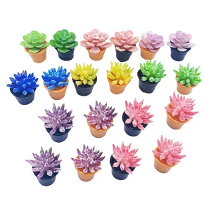  24 Pcs Dollhouse Accessories Decorations Fake Succulent Plants Flowers - Picture 1 of 19