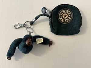Vintage grün Kipling Münzbeutel Geldbörse & Chantal Affe Daumenlutscher Schlüsselanhänger - Bild 1 von 15