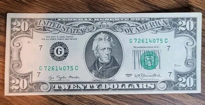 1977 $20 DOLLAR BILL amazing condition Vintage - Image 1 of 4
