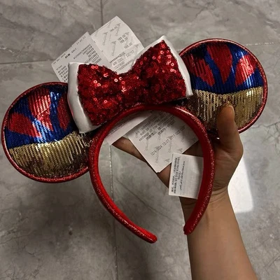 Disney Parks Minnie Mouse Ears Snow White Sequins Princess Headband US POST - Image 1 of 4