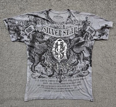 Camisa Y2K Para Hombres 2XL Estampado Completo Años 2000 Manga Corta Ala Griffin Patinador AOP Foto 1 de 4