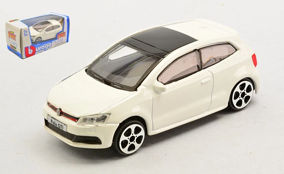 Modellino auto scala 1:43 Burago VW POLO GTI MARK 5 WHITE modellismo statico ... - Immagine 1 di 1