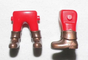 12525, 2x Beine, Zwerg, Gnom, rot, Stiefel, bronze - Bild 1 von 1