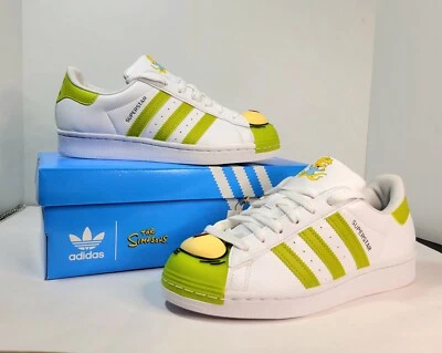 ADIDAS Superstar The Simpsons Maggie Sneaker GS 6.5 7 White Green Shoes Unisex - Image 1 of 4