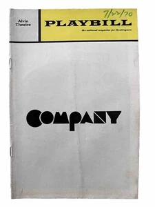 Playbill "COMPAÑÍA" Sondheim 1970 Alvin Theate NYC *Beneficios Animal Charity* - Imagen 1 de 5