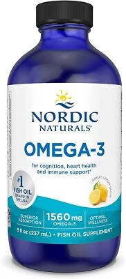 NORDIC NATURAL'S Nordic Naturals Omega-3 1560mg Lemon Flavour 8oz Supports Brain & Health Health