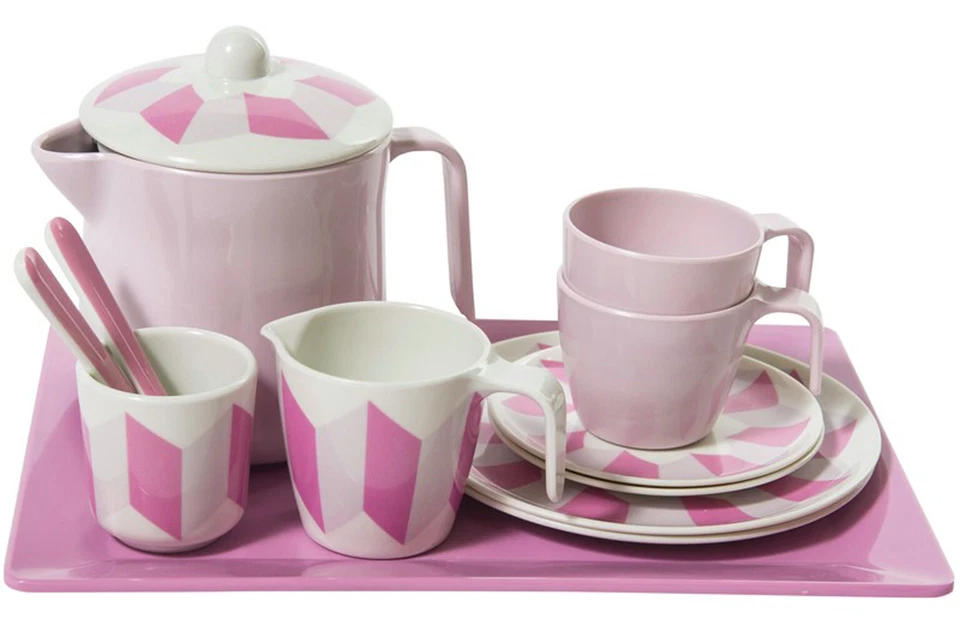 Kindergeschirr Tee Set 12-teilig von Sebra aus Melamin - Puppen Geschirr Mädchen - Bild 1 von 1
