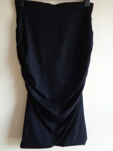 MARC CAIN BRAND NEW BLACK JERSEY PULL ON SKIRT WITH RUCHED SIDES - SIZE 16 (N.5) - Picture 1 of 5