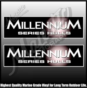 MILLENNIUM HULLS -  QUINTREX - 250mm X 70mm X 2 - BOAT DECALS - Picture 1 of 1