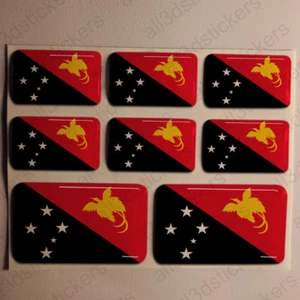 Pegatinas Papúa Nueva Guinea Pegatina Bandera Vinilo Adhesivo 3D Relieve Resina - Picture 1 of 1