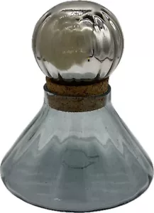 Vtg Mexican Hand Blown Glass Decanter Mercury Sphere Stopper RARE Cone Shape - Picture 1 of 11