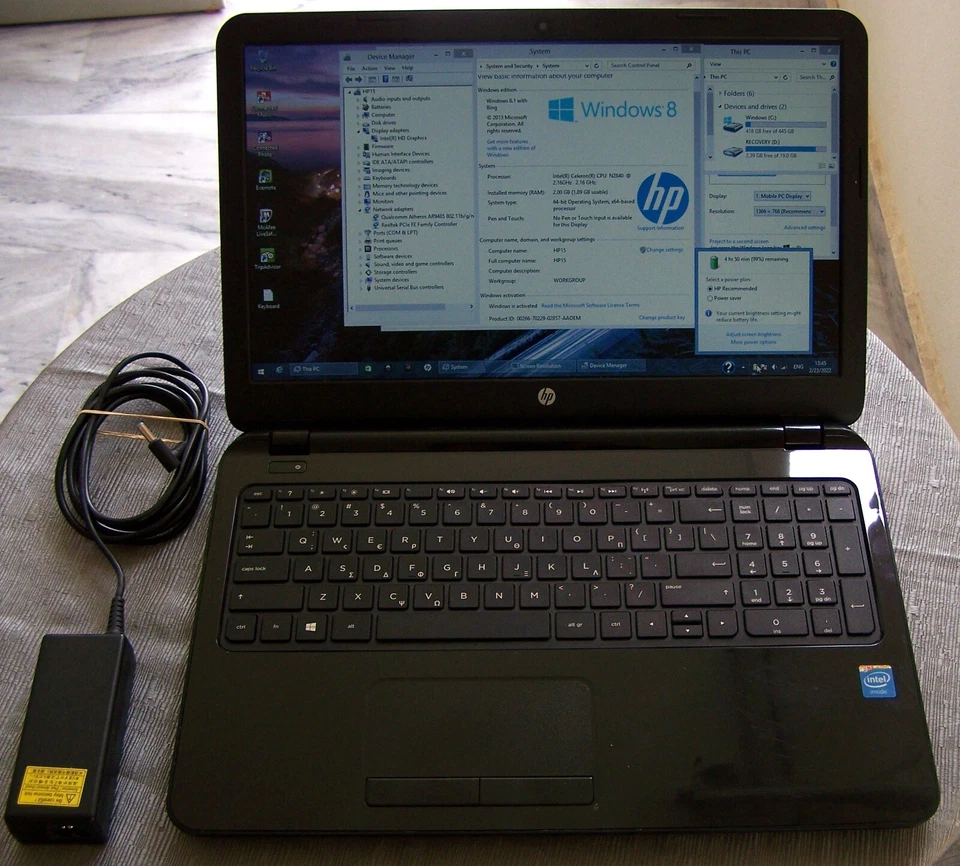 HP 15-r127nv Laptop 15.6" Intel N2840 2.16 GHz, 2GB, 500GB HD, WifI, HDMI, Win 8 - Image 1 of 4
