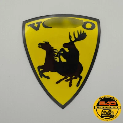 "Calcomanía de vinilo adhesiva VOLVO 3"" GENUINA tradicional Humping Prancing Moose" Foto 1 de 3
