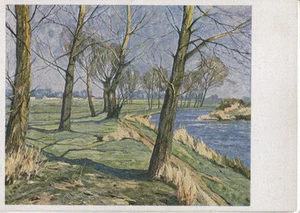 Alte Kunstpostkarte - Erich von Perfall - Vorfrühling - Bild 1 von 1