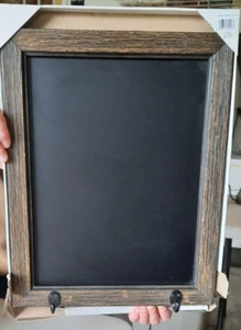 CREATIVE HABITAT WOODEN FRAMED CHALKBOARD WITH TWO HOOKS AT THE BOTTOM - Picture 1 of 6