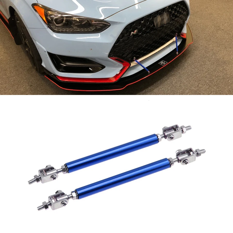 Barras de soporte de varilla de puntal difusor de parachoques azul de 8"-11" para Honda Toyota Tesla Ford Foto 1 de 4