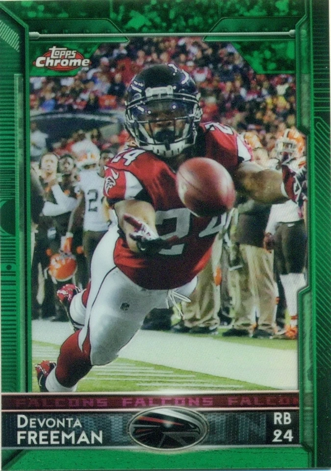 2015 TOPPS CHROME GREEN REFRACTOR #94 DEVONTA FREEMAN - Image 1 of 1