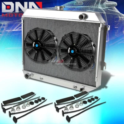 PARA 68-73 DODGE CORONET 6.3L-7.2L V8 3 FILAS/NÚCLEO ALUMINIO RADIADOR DE CARRERAS + VENTILADOR X2 Foto 1 de 4