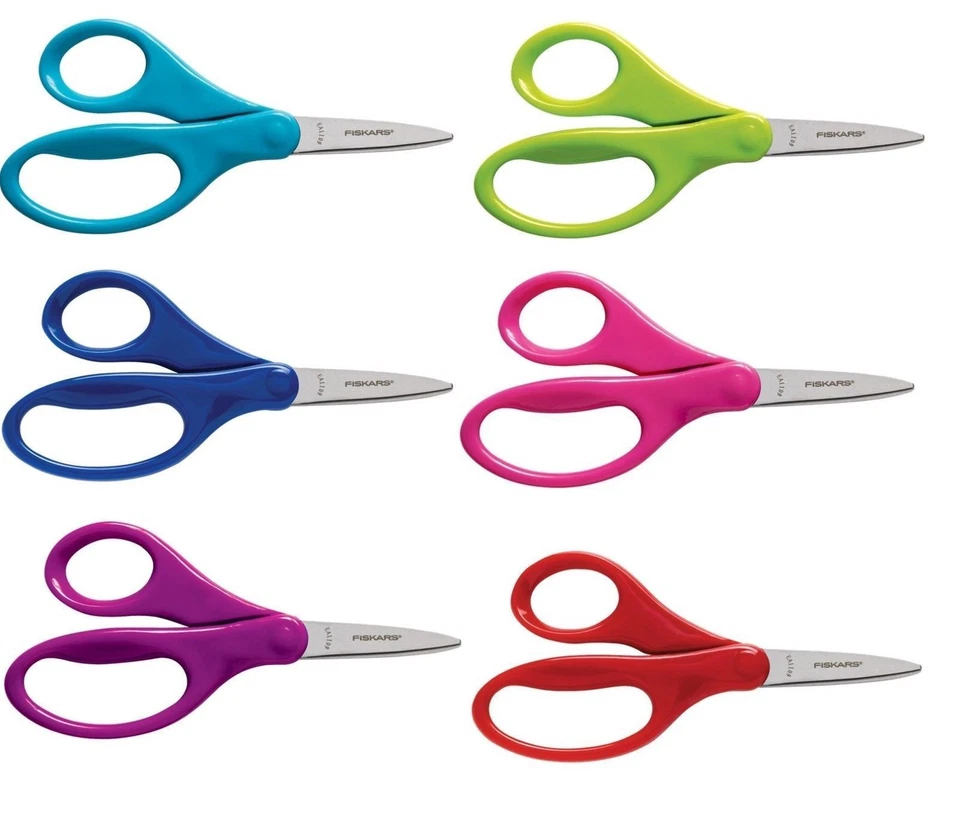 NIP 6 - Fiskars 5" Scissors for Kids Pointed Tip Safety Edge Teacher Recommended - Image 1 of 1