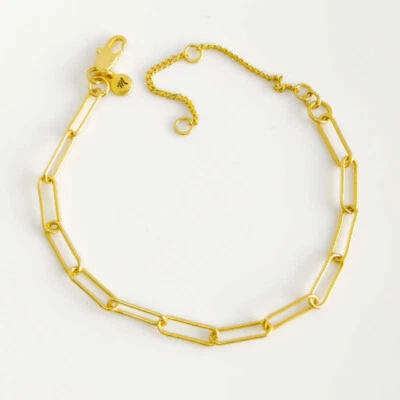 New 7.5" Madewell Square Chain Bracelet Gift Vintage Women Party Holiday Jewelry - Image 1 of 3