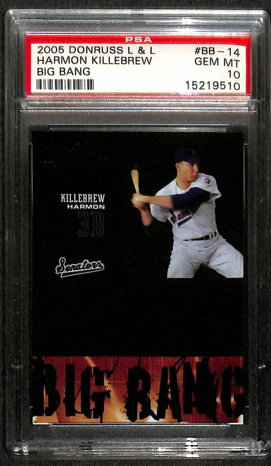 2005 Donruss Leather & Lumber Big Bang /2000 Harmon Killebrew #BB-14 - PSA 10 - Image 1 of 2