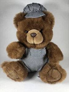 The Great Train Store Plush Bear Conductor A & A Stuffed Animal Toy Engineer 12” - Picture 1 of 10
