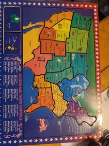 States And Their Capitals. Puzzle Map. 16 Pieces. Excellent condition. - Picture 1 of 3