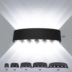 Modern LED Up Down Wall Lights Lighting 2W-12W Outdoor Indoor Lamp lighting UK - Picture 1 of 24