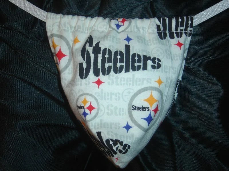 Roupa íntima masculina branca PITTSBURGH STEELERS futebol americano NFL fio dental - Imagem 1 de 1