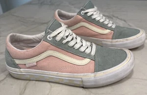 Vans Off The Wall 500714 Men Size 8 Suede Canvas Blue Pink Yellow white - Picture 1 of 12