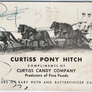 c1910s Curtiss Candy Co Advertising Blotter Butterfinger Baby Ruth Bar Pony C53 - Zdjęcie 1 z 4