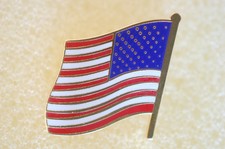 Us Usa American Flag Left Patriotic Hat Lapel Pin