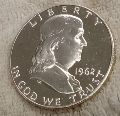 1962 P FRANKLIN PROOF  HALF DOLLAR TP-3362 - Image 1 of 2