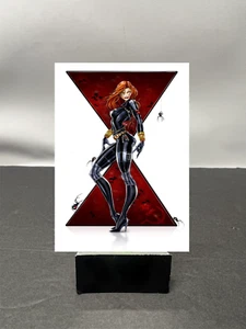 Black Widow Marvel Comics Custom Art Trading Card - Picture 1 of 2