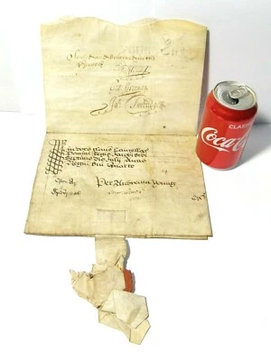 1684 Carlos II Documento de vitela Edward Freeman + Thomas Eston Sello de cera grande Foto 1 de 4