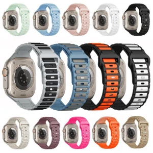 Für Apple Watch Series Ultra 2 10 9 8 7 6 iWatch 49mm Silikon Sport Band Strap - Bild 1 von 44