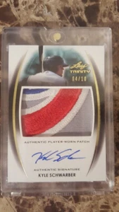 2014 Leaf Trinity Jumbo Patches Kyle Schwarber #PAKS1 Auto 04/10 Cubs Patch - Picture 1 of 1